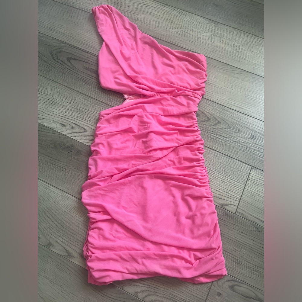 hello molly pink mini cut out dress